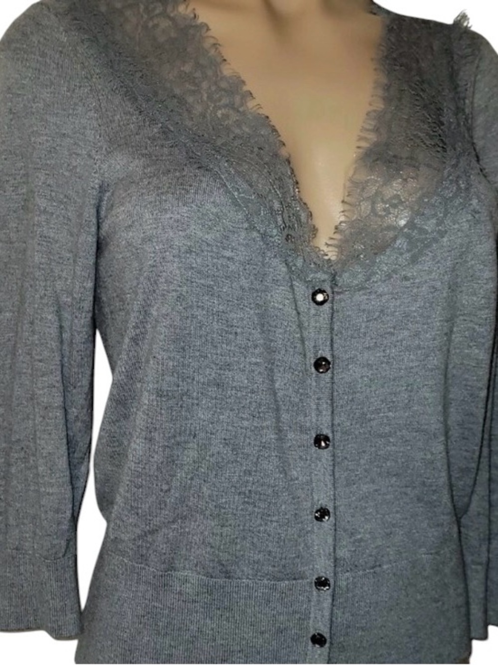 White House Black market grey cardigan